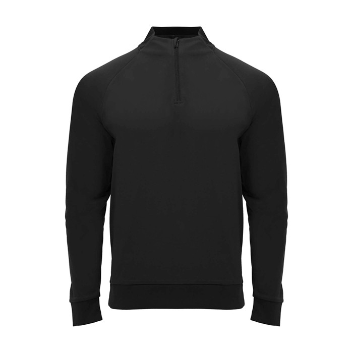 Sudadera infantil de manga larga con cremallera corta 200 g/m2 Roly color negro Sudadera infantil de manga larga con cremallera corta 200 g/m2 Roly color negro