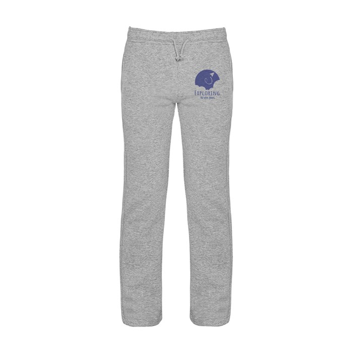 Pantalón deportivo para niños de algodón y poliéster 280 g/m2 Roly color gris claro jaspeado vista impresión serigrafía Pantalón deportivo para niños de algodón y poliéster 280 g/m2 Roly color gris claro jaspeado vista impresión serigrafía