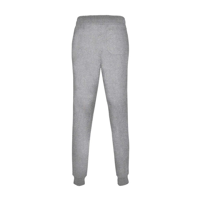 Pantalón infantil sport de algodón y poliéster con pernera 280 g/m2 Roly color gris claro jaspeado segunda vista trasera Pantalón infantil sport de algodón y poliéster con pernera 280 g/m2 Roly color gris claro jaspeado segunda vista trasera