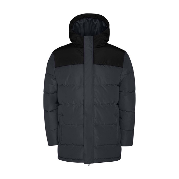 Chaqueta acolchada infantil de poliéster con puños elásticos Roly color negro Chaqueta acolchada infantil de poliéster con puños elásticos Roly color negro