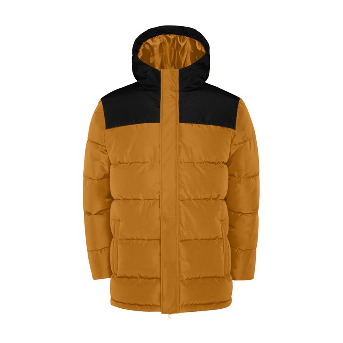 Chaqueta acolchada infantil de poliéster con puños elásticos Roly color marrón Chaqueta acolchada infantil de poliéster con puños elásticos Roly color marrón