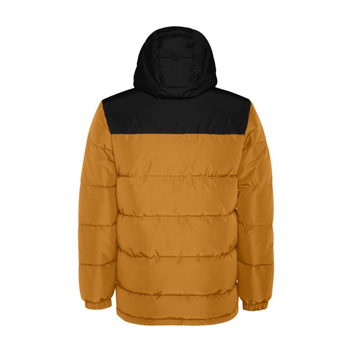 Chaqueta acolchada infantil de poliéster con puños elásticos Roly color marrón segunda vista trasera Chaqueta acolchada infantil de poliéster con puños elásticos Roly color marrón segunda vista trasera