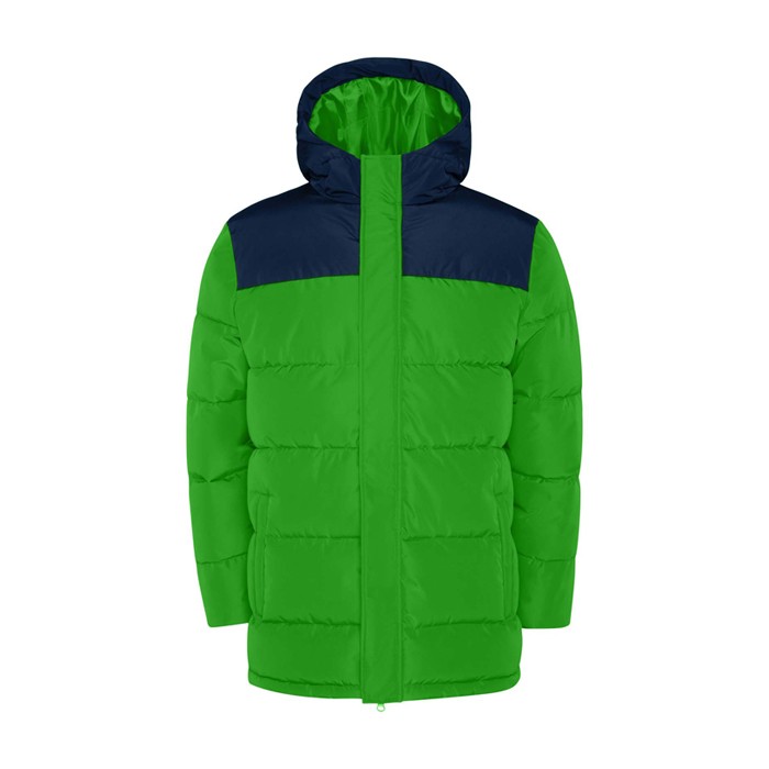 Chaqueta acolchada infantil de poliéster con puños elásticos Roly color verde Chaqueta acolchada infantil de poliéster con puños elásticos Roly color verde