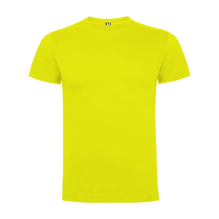 Camiseta infantil de manga corta de algodón en punto 165 g/m2 Roly color amarillo fluorescente Camiseta infantil de manga corta de algodón en punto 165 g/m2 Roly color amarillo fluorescente