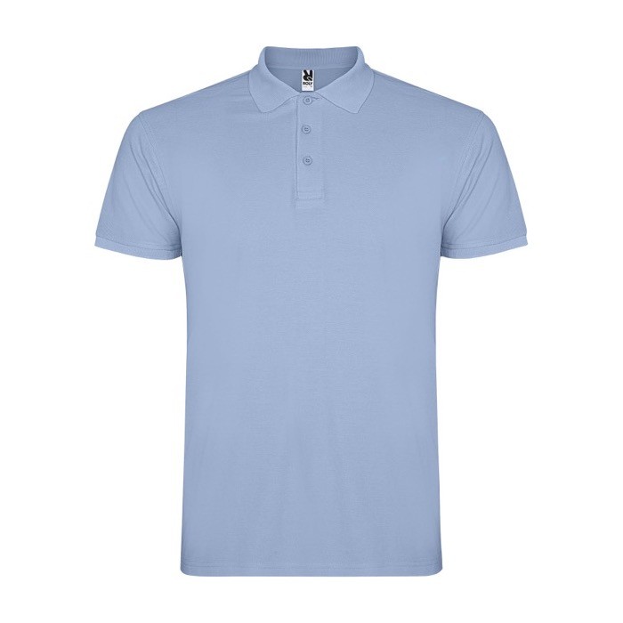 Polo de punto piqué de algodón 100% para niños 200 g/m2 Roly color azul claro