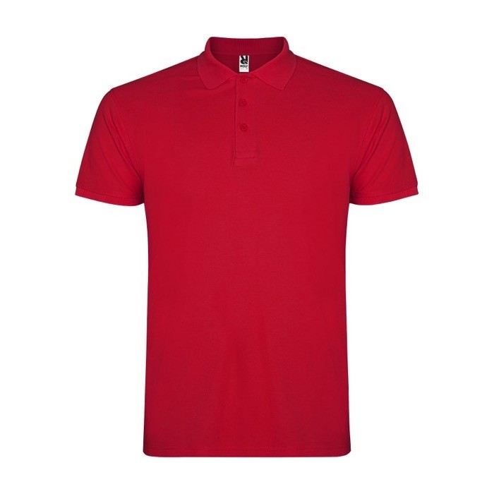 Polo de punto piqué de algodón 100% para niños 200 g/m2 Roly color rojo