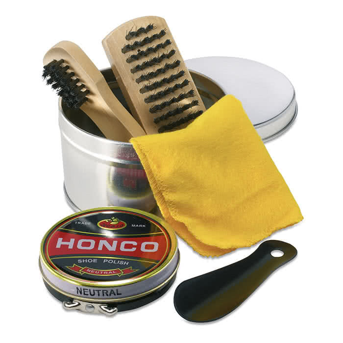 Set limpia calzado para regalar color Plateado Brillante Set limpia calzado para regalar color Plateado Brillante