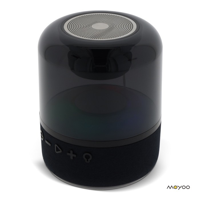 Altavoz bluetooth negro pequeño portátil en forma circular color negro Altavoz bluetooth negro pequeño portátil en forma circular color negro