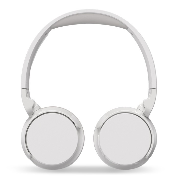 Auriculares inalámbricos y plegables para personalizar marca Phillips color blanco tercera vista Auriculares inalámbricos y plegables para personalizar marca Phillips color blanco tercera vista