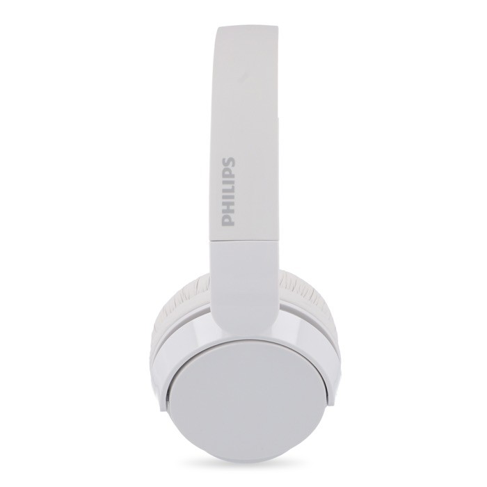 Auriculares inalámbricos ligeros y plegables marca Phillips color blanco cuarta vista Auriculares inalámbricos ligeros y plegables marca Phillips color blanco cuarta vista