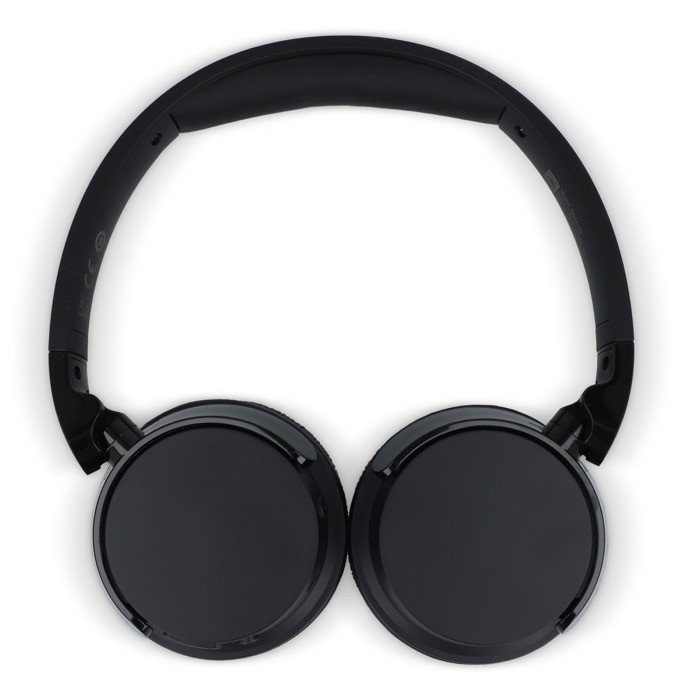 Auriculares inalámbricos ligeros y plegables marca Phillips color negro tercera vista Auriculares inalámbricos ligeros y plegables marca Phillips color negro tercera vista