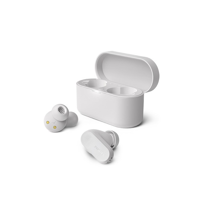 Auriculares inalámbricos con localizador y larga reproducción Phillips color blanco segunda vista Auriculares inalámbricos con localizador y larga reproducción Phillips color blanco segunda vista