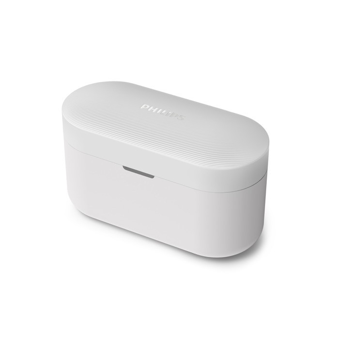 Auriculares inalámbricos con localizador y larga reproducción Phillips color blanco tercera vista Auriculares inalámbricos con localizador y larga reproducción Phillips color blanco tercera vista