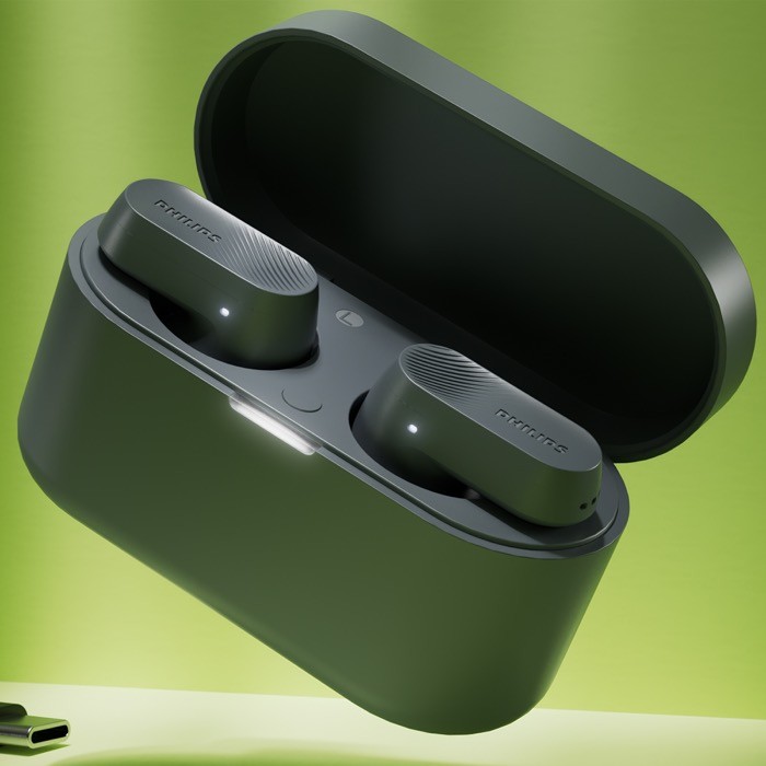 Auriculares inalámbricos con localizador y larga reproducción Phillips color gris oscuro octava vista Auriculares inalámbricos con localizador y larga reproducción Phillips color gris oscuro octava vista