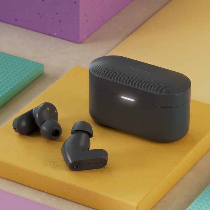 Auriculares inalámbricos con localizador y larga reproducción Phillips color gris oscuro novena vista Auriculares inalámbricos con localizador y larga reproducción Phillips color gris oscuro novena vista