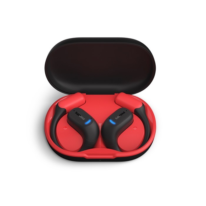 Auriculares inalámbricos deportivos con cancelación de ruido Phillips color negro Auriculares inalámbricos deportivos con cancelación de ruido Phillips color negro