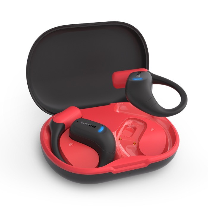 Auriculares inalámbricos deportivos con cancelación de ruido Phillips color negro segunda vista Auriculares inalámbricos deportivos con cancelación de ruido Phillips color negro segunda vista