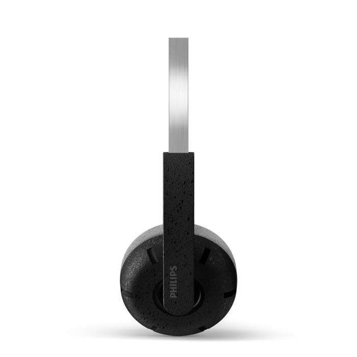 Auriculares de diadema con diseño retro marca Phillips color negro tercera vista