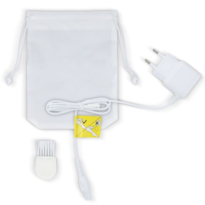 Depiladora resistente al agua de batería recargable Phillips color blanco quinta vista Depiladora resistente al agua de batería recargable Phillips color blanco quinta vista