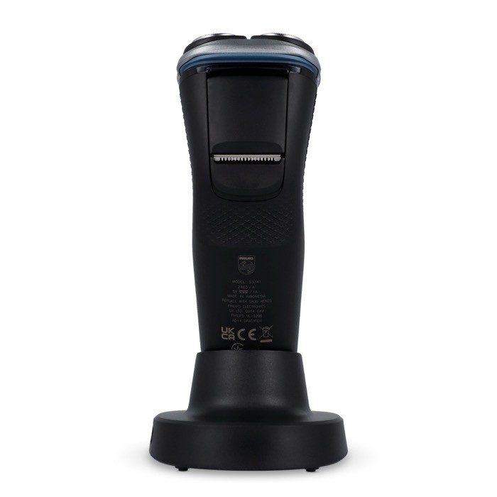 Afeitadora eléctrica para cabeza y cara marca Phillips color negro novena vista Afeitadora eléctrica para cabeza y cara marca Phillips color negro novena vista