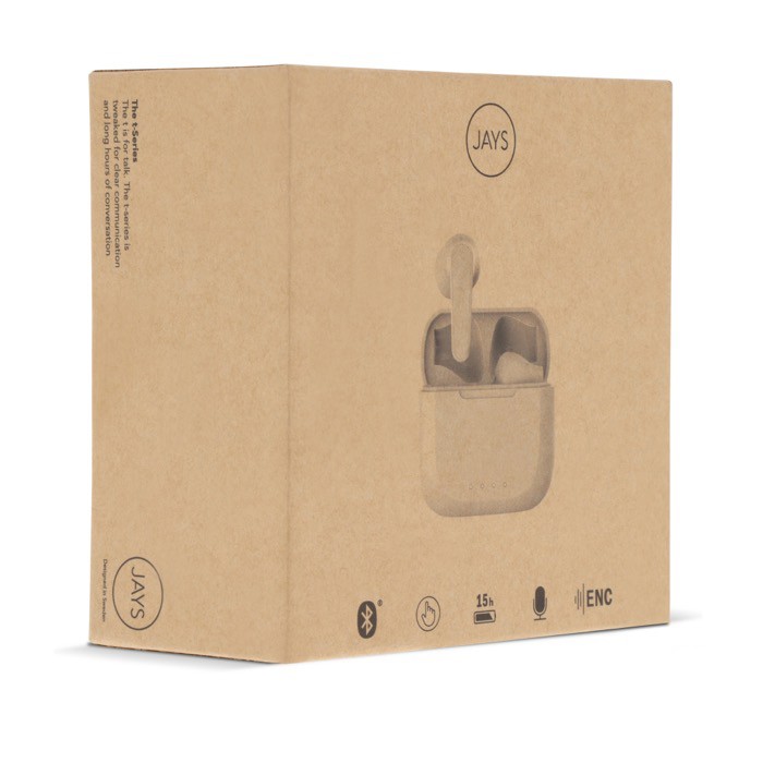 Auriculares inalámbricos ergonómicos en estuche personalizable color blanco octava vista Auriculares inalámbricos ergonómicos en estuche personalizable color blanco octava vista