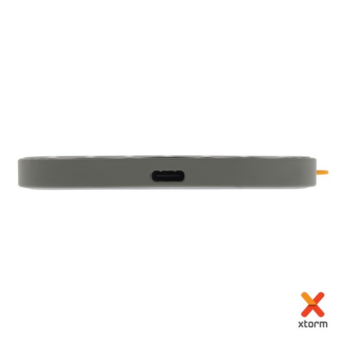 Compacto cargador inalámbrico en forma cuadrada 15W color gris quinta vista