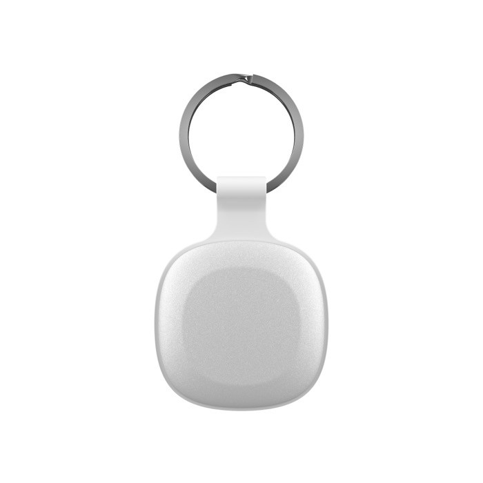Localizador de objetos con llavero compatible con dispositivos Apple color gris claro cuarta vista Localizador de objetos con llavero compatible con dispositivos Apple color gris claro cuarta vista
