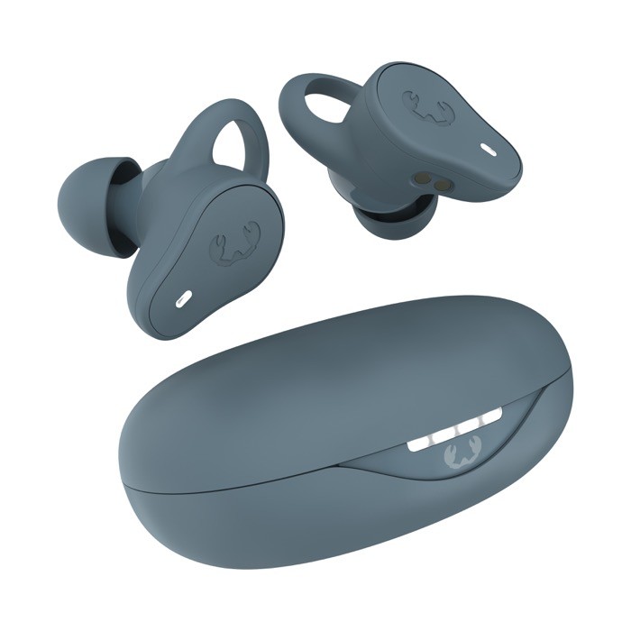 Auriculares deportivos en estuche ovalado Fresh 'n Rebel color azul Auriculares deportivos en estuche ovalado Fresh 'n Rebel color azul