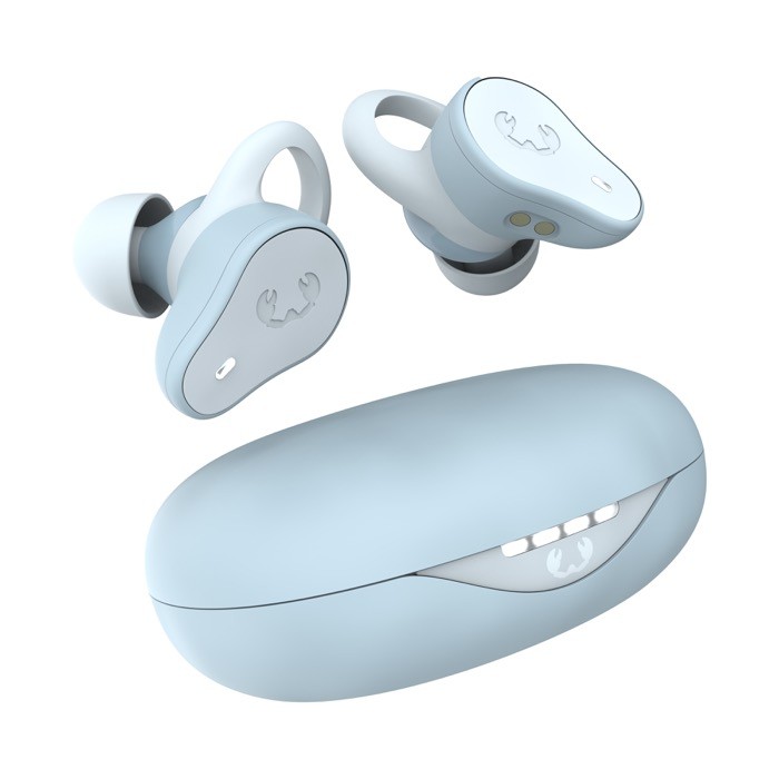 Auriculares deportivos en estuche ovalado Fresh 'n Rebel color azul pastel Auriculares deportivos en estuche ovalado Fresh 'n Rebel color azul pastel