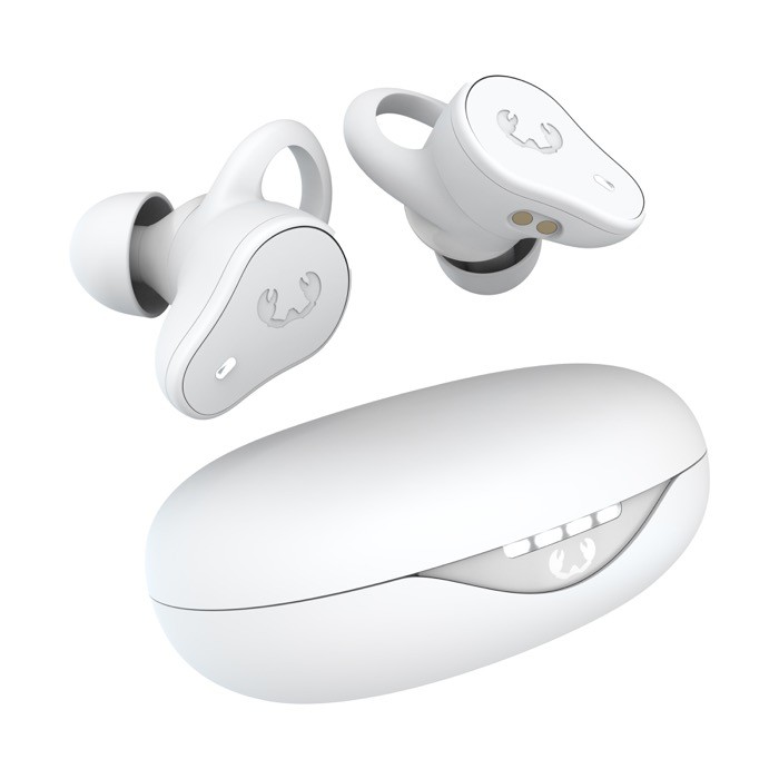 Auriculares deportivos en estuche ovalado Fresh 'n Rebel color gris claro Auriculares deportivos en estuche ovalado Fresh 'n Rebel color gris claro