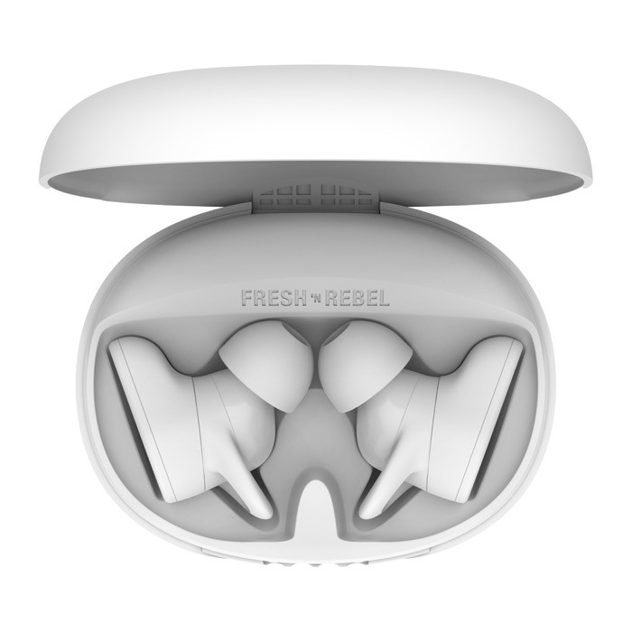 Auriculares deportivos en estuche ovalado Fresh 'n Rebel color gris claro cuarta vista Auriculares deportivos en estuche ovalado Fresh 'n Rebel color gris claro cuarta vista