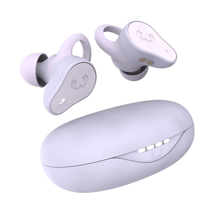 Auriculares deportivos en estuche ovalado Fresh 'n Rebel color lila Auriculares deportivos en estuche ovalado Fresh 'n Rebel color lila