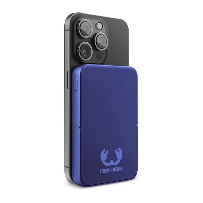 Powerbank con función de soporte para móvil Fresh 'n Rebel 5.000 mAh color azul tercera vista