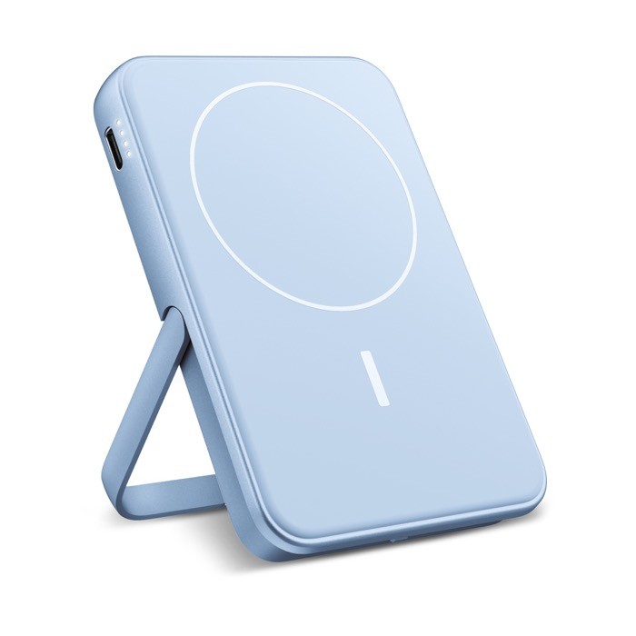 Powerbank con función de soporte para móvil Fresh 'n Rebel 5.000 mAh color azul pastel