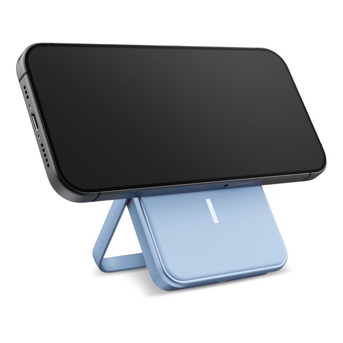 Powerbank con función de soporte para móvil Fresh 'n Rebel 5.000 mAh color azul pastel segunda vista