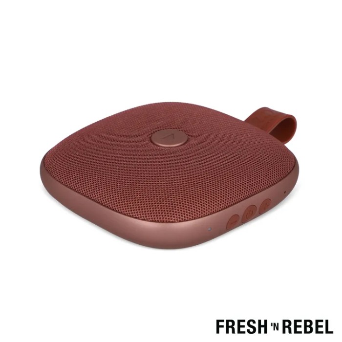 Altavoz portátil de forma cuadrada resistente al agua Fresh 'n Rebel color caoba Altavoz portátil de forma cuadrada resistente al agua Fresh 'n Rebel color caoba