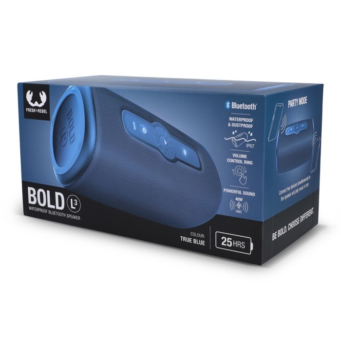 Altavoz resistente al agua con carga rápida Fresh n Rebel 40W color azul septima vista Altavoz resistente al agua con carga rápida Fresh n Rebel 40W color azul septima vista