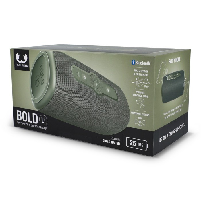 Altavoz resistente al agua con carga rápida Fresh n Rebel 40W color verde oliva septima vista Altavoz resistente al agua con carga rápida Fresh n Rebel 40W color verde oliva septima vista