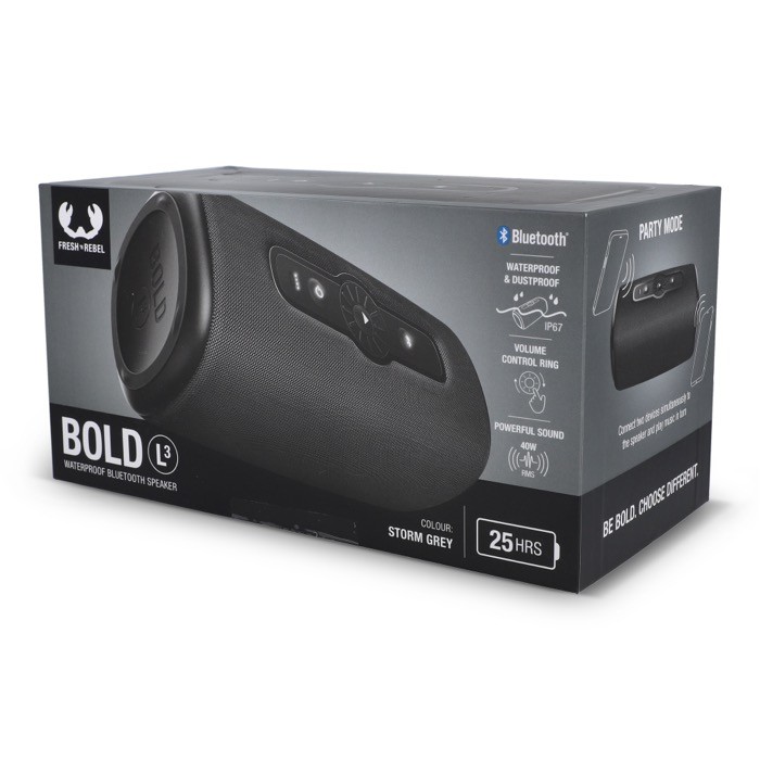 Altavoz resistente al agua con carga rápida Fresh n Rebel 40W color gris oscuro septima vista Altavoz resistente al agua con carga rápida Fresh n Rebel 40W color gris oscuro septima vista