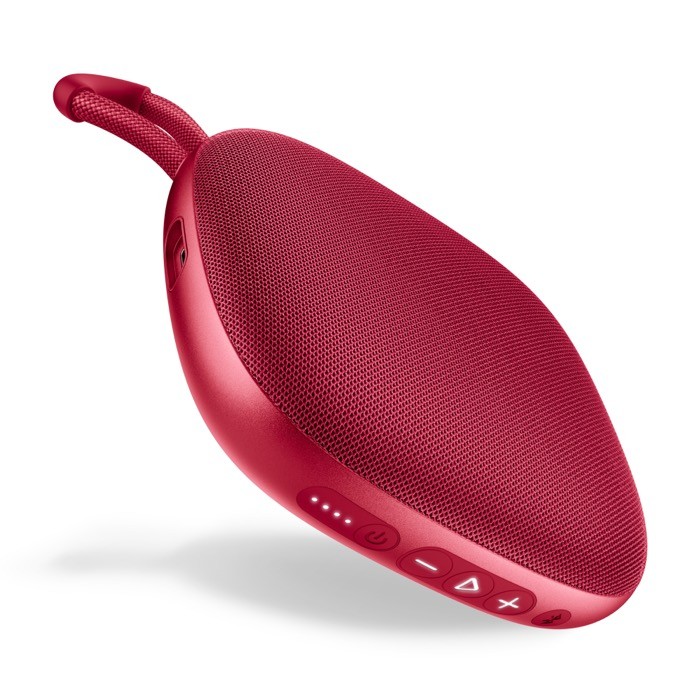 Altavoz portátil en varios colores con asa de transporte 5W color rojo tercera vista Altavoz portátil en varios colores con asa de transporte 5W color rojo tercera vista