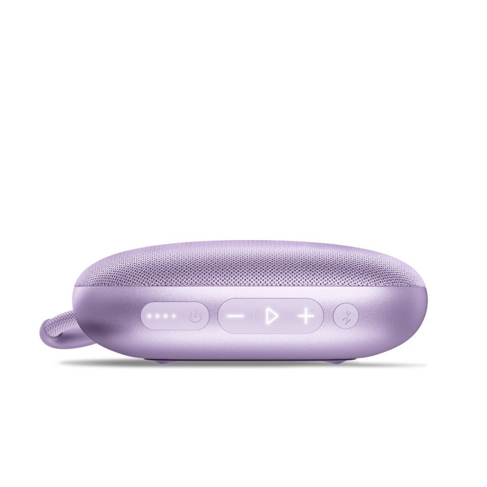 Altavoz portátil en varios colores con asa de transporte 5W color lila sexta vista Altavoz portátil en varios colores con asa de transporte 5W color lila sexta vista