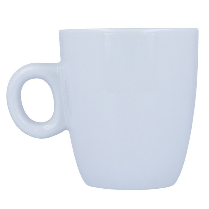 Taza de cerámica blanca apta para las máquinas de café 200ml color blanco segunda vista Taza de cerámica blanca apta para las máquinas de café 200ml color blanco segunda vista