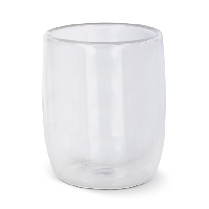 Vaso de cristal para el café de doble pared con capacidad de 230ml color transparente