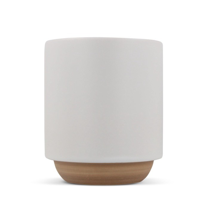 Taza con elegante diseño Finlandés en la parte de abajo 300ml color blanco tercera vista Taza con elegante diseño Finlandés en la parte de abajo 300ml color blanco tercera vista