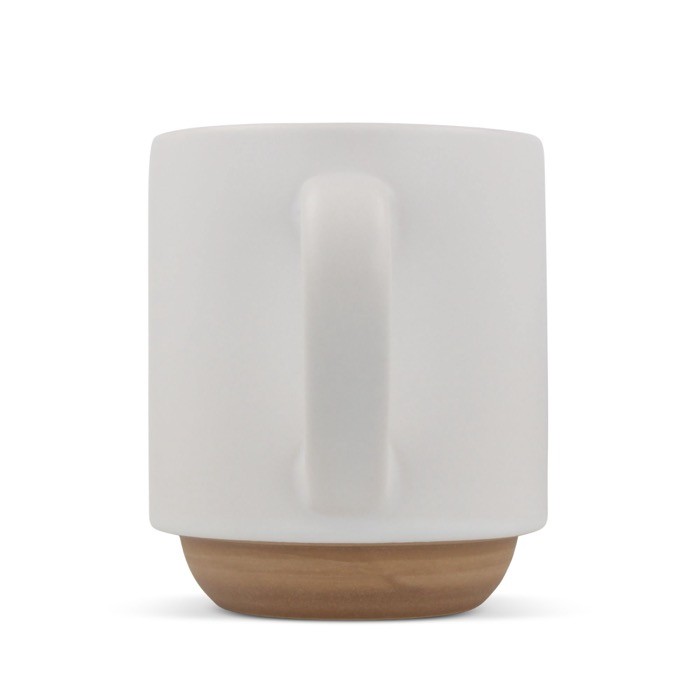 Taza con elegante diseño Finlandés en la parte de abajo 300ml color blanco cuarta vista Taza con elegante diseño Finlandés en la parte de abajo 300ml color blanco cuarta vista