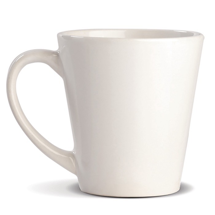 Taza blanca de cerámica especial para sublimación 350ml color blanco cuarta vista Taza blanca de cerámica especial para sublimación 350ml color blanco cuarta vista