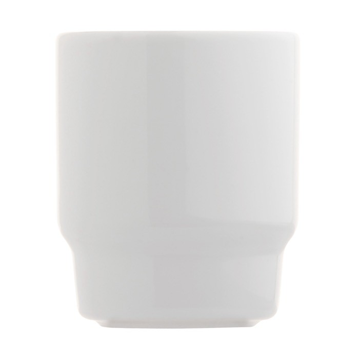 Taza de porcelana blanca apilable hecha en EU 250ml color blanco tercera vista Taza de porcelana blanca apilable hecha en EU 250ml color blanco tercera vista