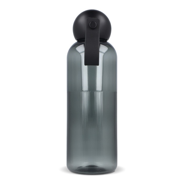 Botella de plástico monocromática con tapón redondo con asa 600ml color negro tercera vista Botella de plástico monocromática con tapón redondo con asa 600ml color negro tercera vista