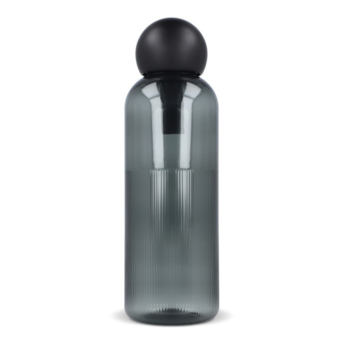 Botella de plástico monocromática con tapón redondo con asa 600ml color negro quinta vista Botella de plástico monocromática con tapón redondo con asa 600ml color negro quinta vista