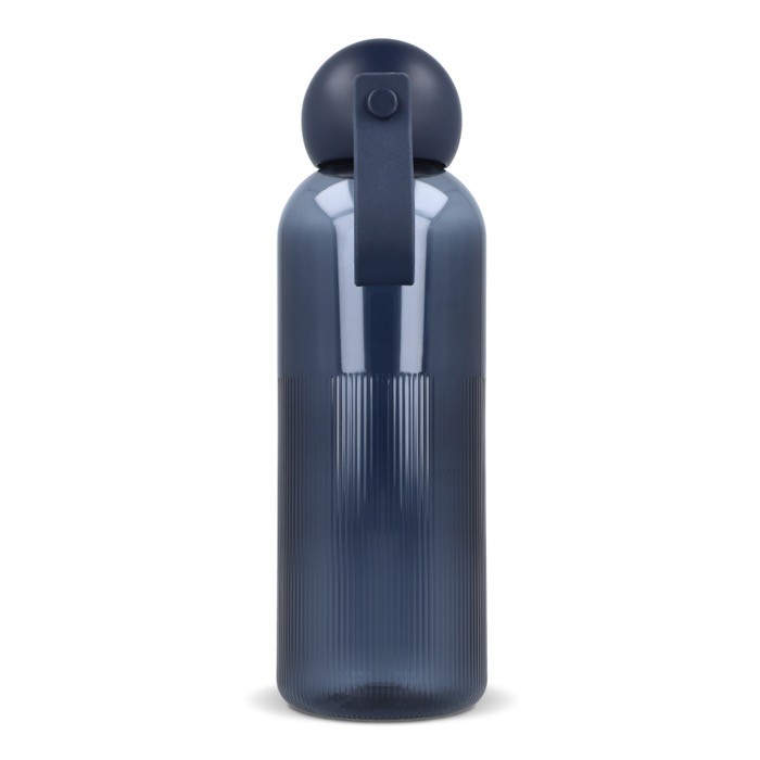 Botella de plástico monocromática con tapón redondo con asa 600ml color azul marino tercera vista Botella de plástico monocromática con tapón redondo con asa 600ml color azul marino tercera vista